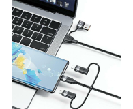 USAMS Kabel 2xC/USB/Micro-USB/Lightning 6w1 1,2m 100W PD czarny - 1568995 - zdjęcie 6